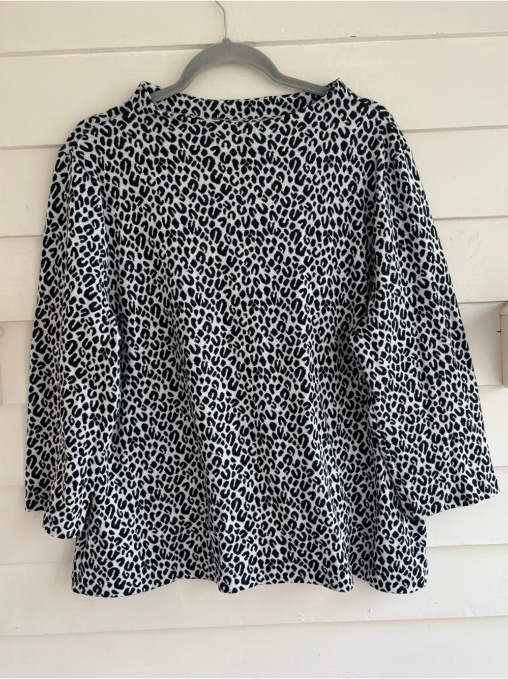 Talbots Outlet Leopard Print 3/4 Sleeve Top Women’s Size XL